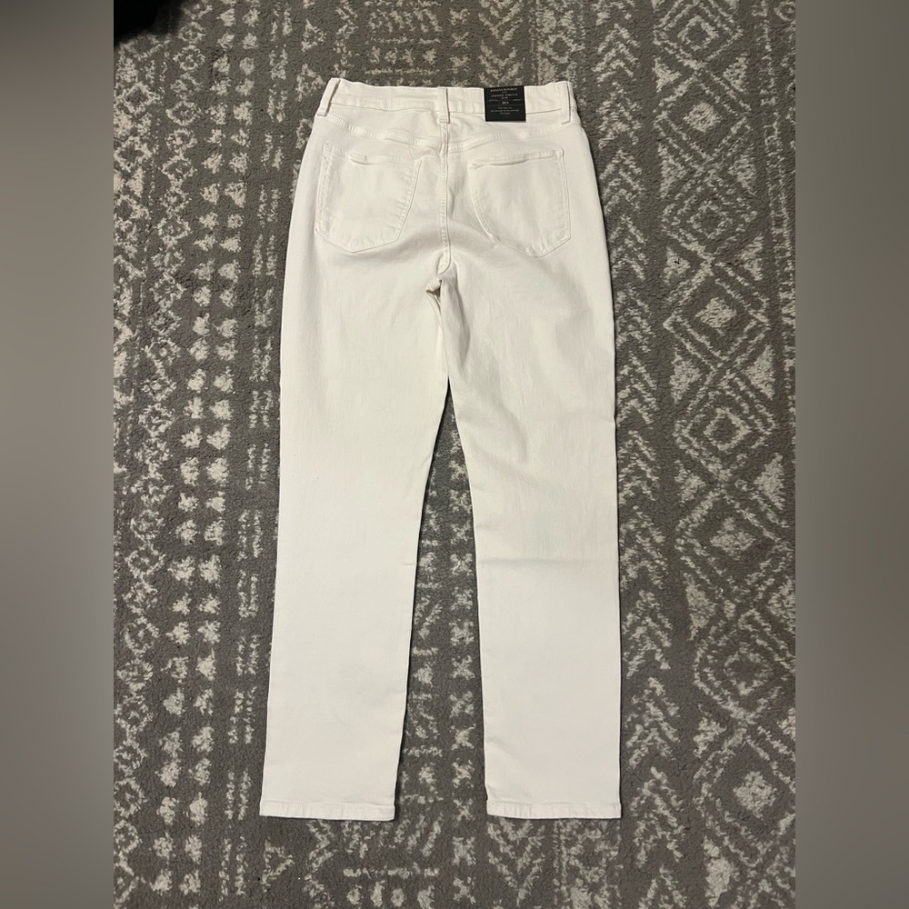 NWT Banana Republic high rise slim button fly White Jeans size 28/6 (A302) - Picture 6 of 8